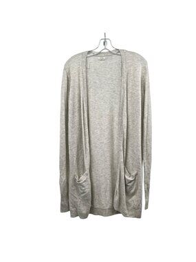 Fat Face Womens Cardigan Open Front Cream/Gray Size 12 Pockets